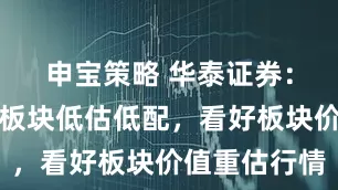 申宝策略 华泰证券：当前券商板块低估低配，看好板块价值重估行情