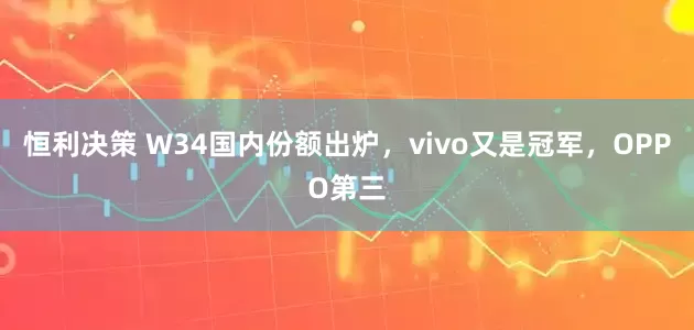 恒利决策 W34国内份额出炉，vivo又是冠军，OPPO第三
